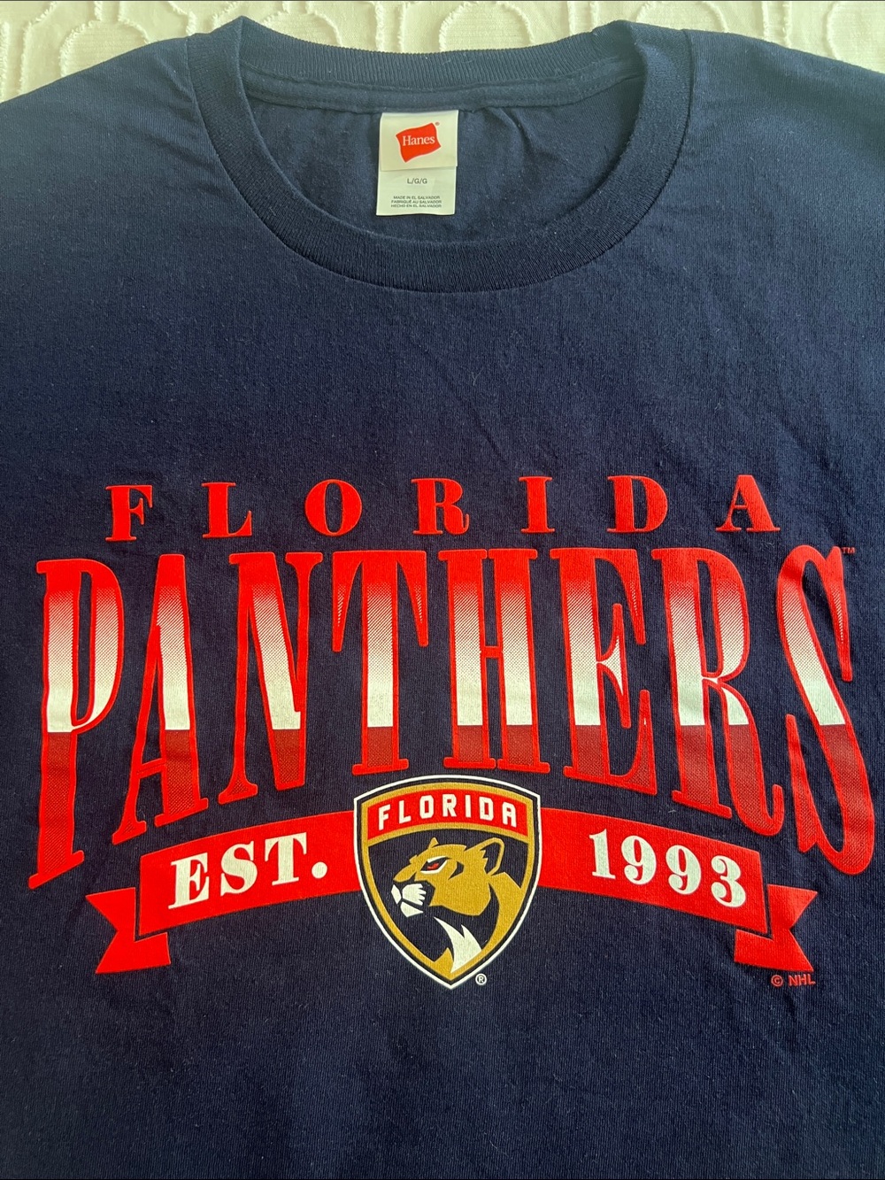 Navy Blue Florida Panthers T-Shirt with Logo